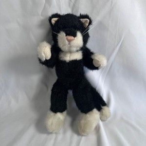 Vintage Boyds Plush Cat Jointed With Tag Archive Collection 11"
